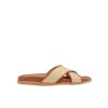 Shoes Ancient Greek Sandals | Thais Raffia Footbed Sandal In Lino And Cotto