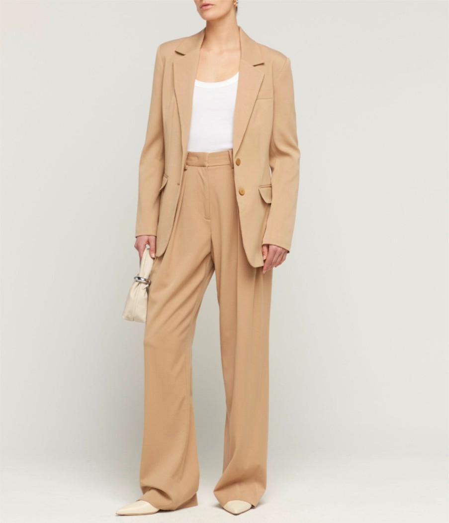 Clothing Staud | Luisa High Waisted Pant In Camel