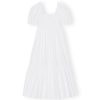 Clothing Ganni | Cotton Poplin Smock Dress In Bright White