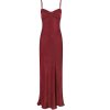 Clothing Anna October | Bustier Slip Maxi Dress In Burgundy