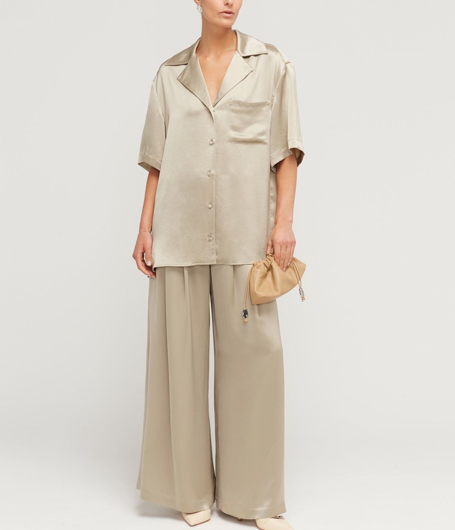 Clothing Anna Quan | Mateo Wide Leg Pant In Taupe