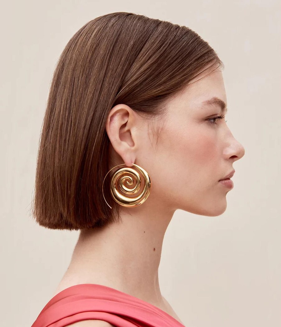 Accessories Cult Gaia | Cassia Earring In Shiny Brass