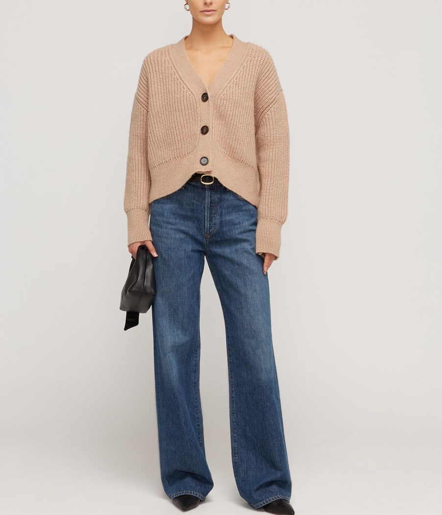 Clothing Anine Bing | Maxwell Wool Cardigan In Camel