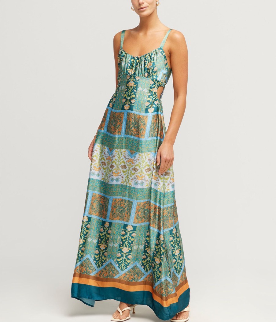 Clothing Hansen & Gretel | Carlos Maxi Dress In Floral Tile