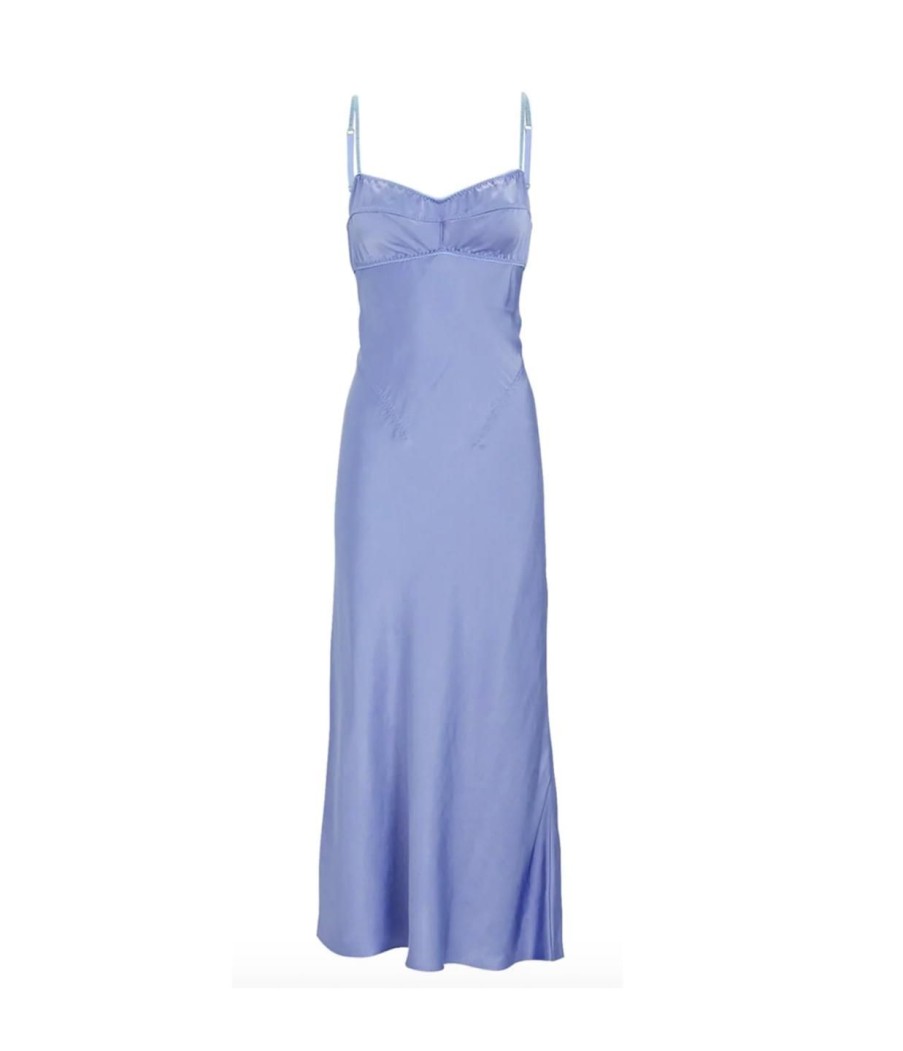 Clothing Anna October | Waterlily Midi Dress In Sky Blue