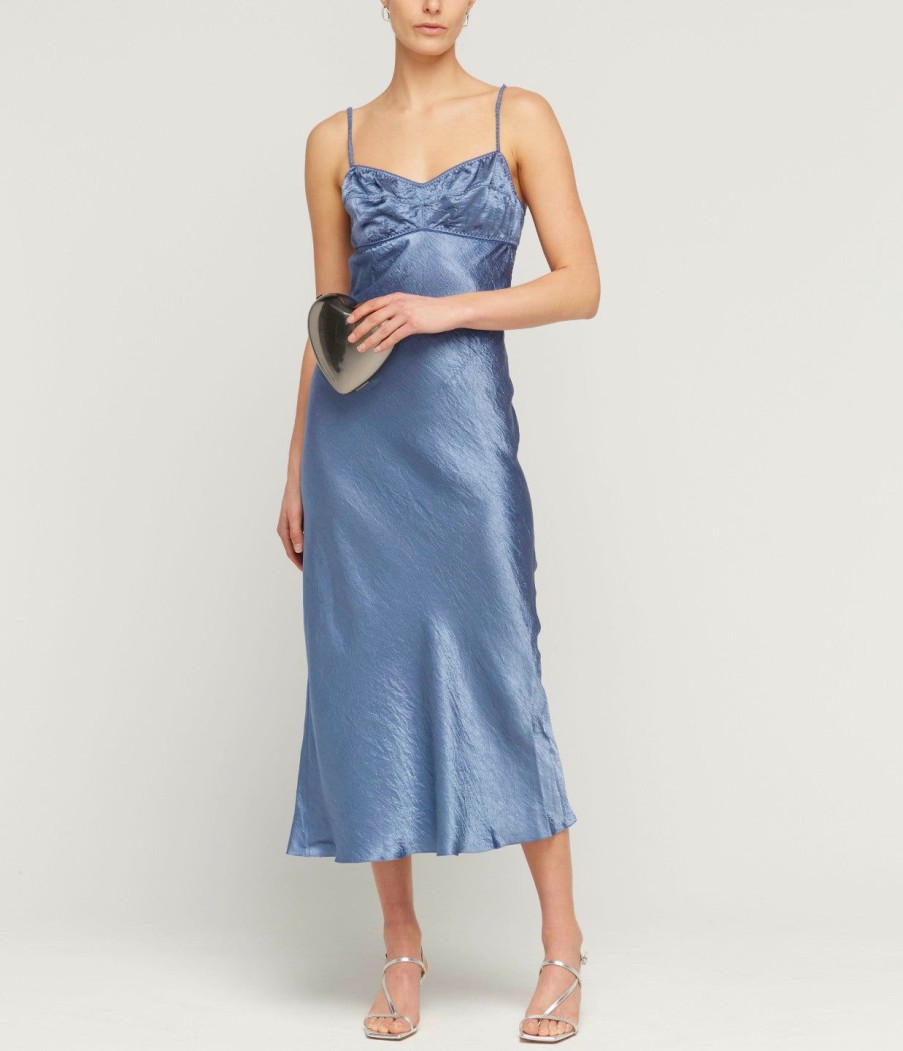 Clothing Anna October | Waterlily Midi Dress In Sky Blue