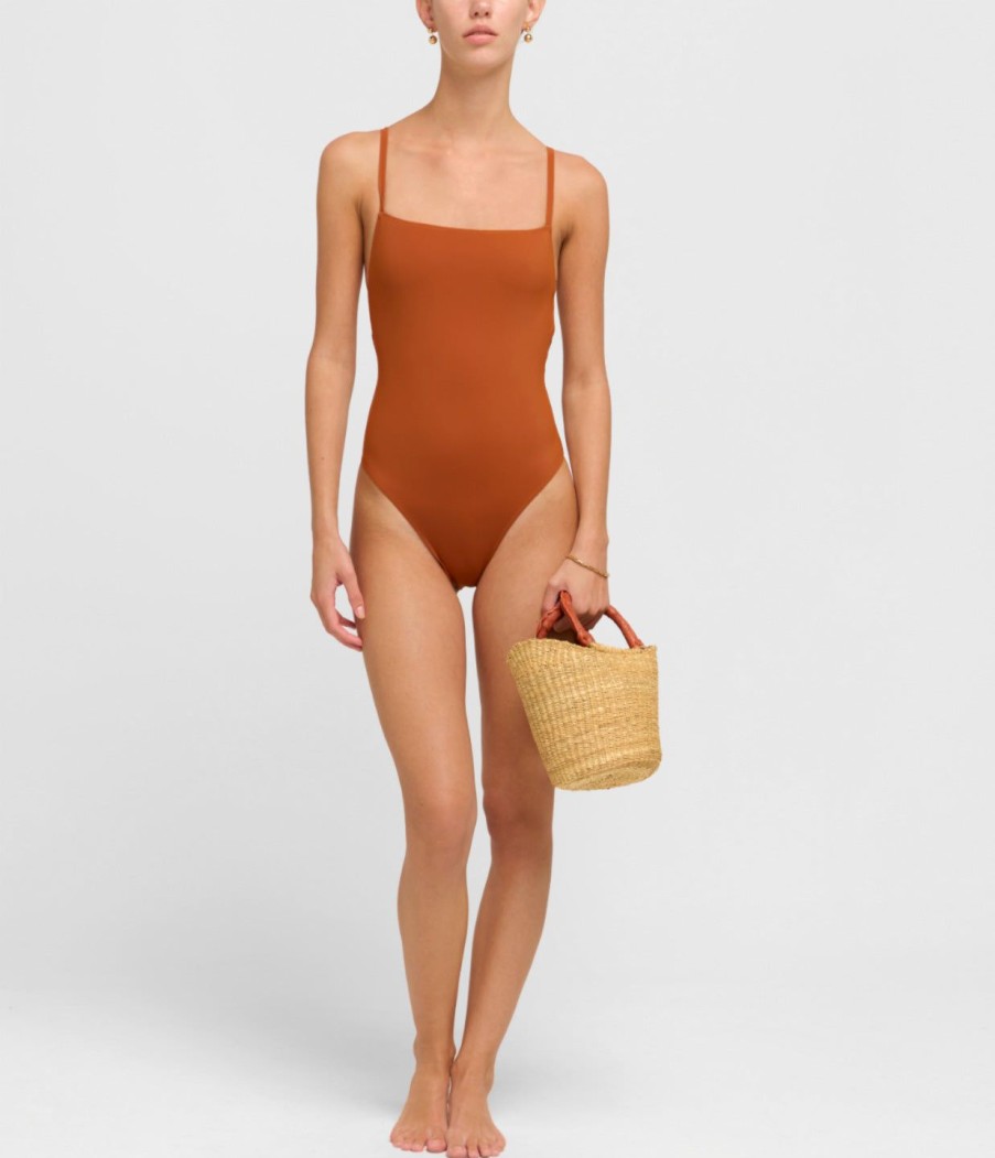 Clothing LIDO | Geometrical One Piece In Terracotta