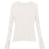 Clothing Loulou Studio | Evie Ribbed Top In Ivory Rice