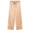 Clothing Lee Mathews | Stella Silk Satin Pj Pant In Honey