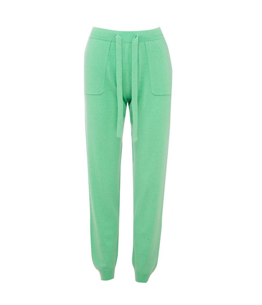 Clothing Allude | Wool And Cashmere Track Pant In Apple Green