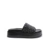 Shoes La Tribe | Knotted Platform Slide In Black