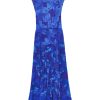 Clothing Rixo | Coralie Sleeveless Dress In Looking Glass Blue