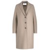 Clothing Harris Wharf London | Pressed Wool Overcoat In Almond