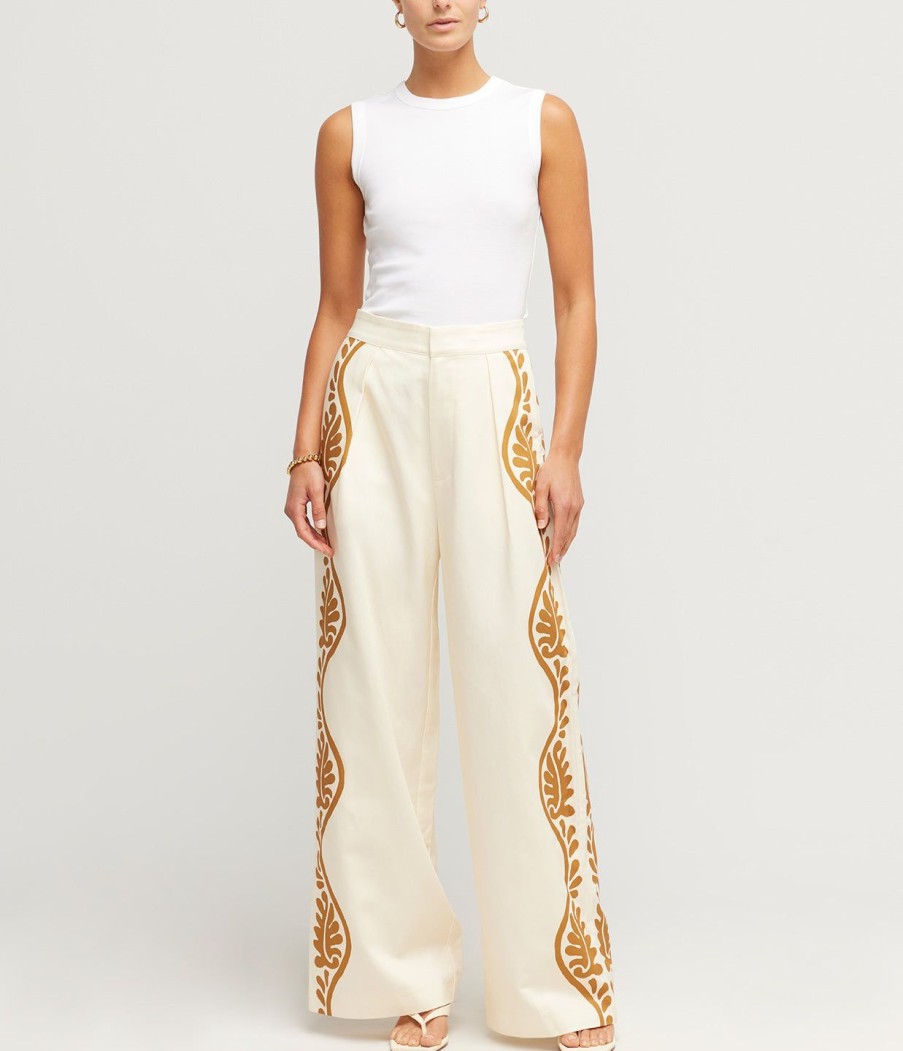 Clothing Hansen & Gretel | Lagos Tailored Pant In Stencil Leaf