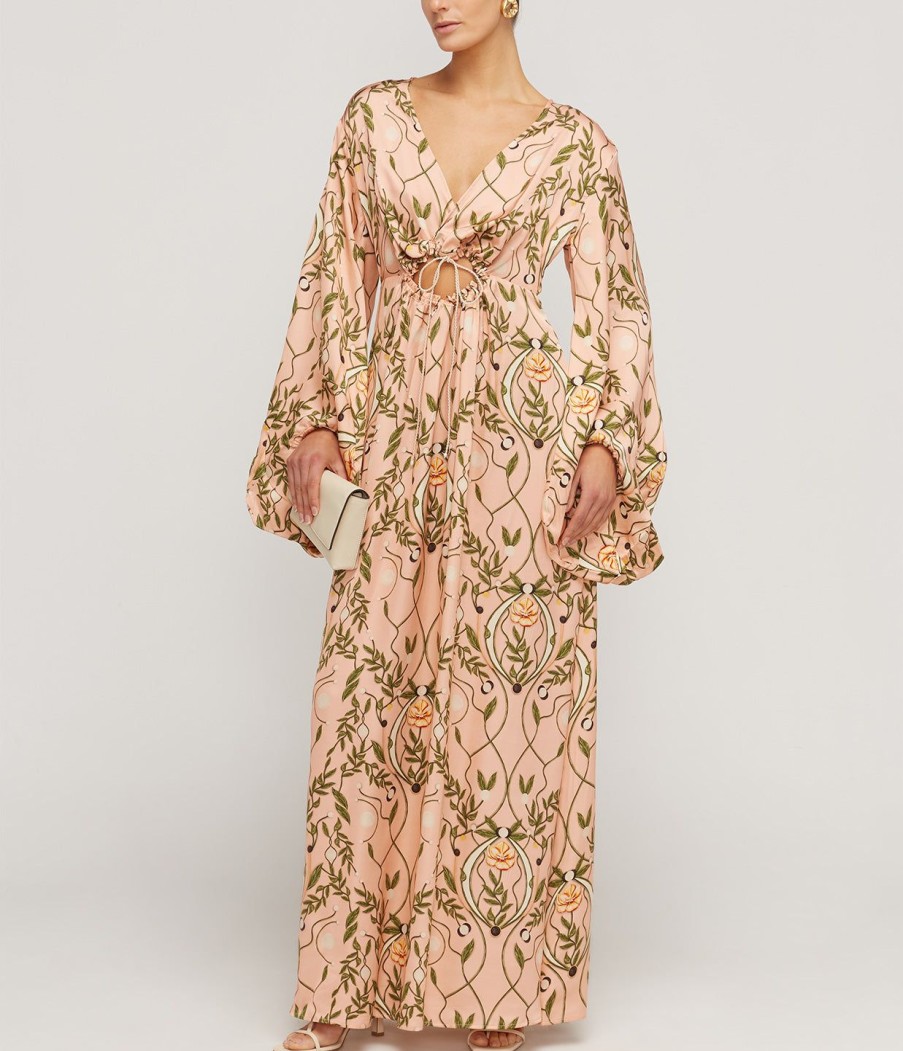 Clothing Agua By Agua Bendita | Francisca Kaftan Dress In Lunar