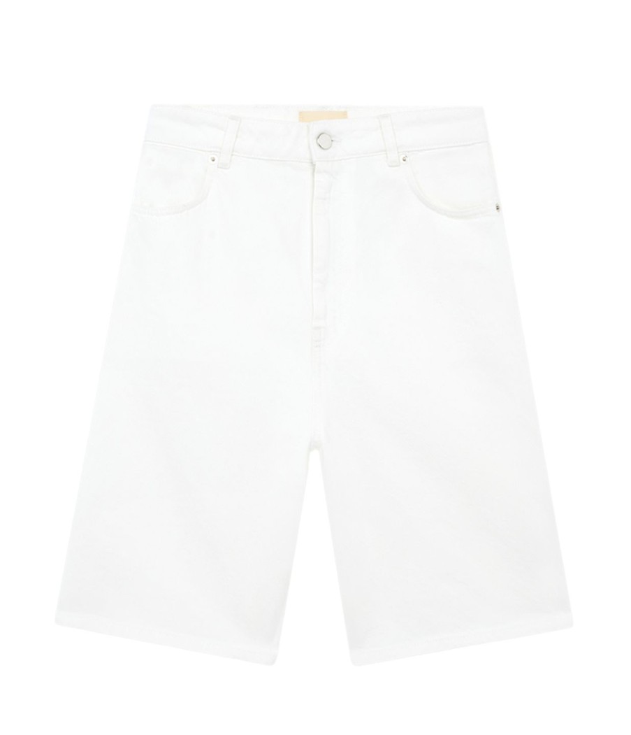 Clothing Loulou Studio | Isu Denim Shorts In Ivory