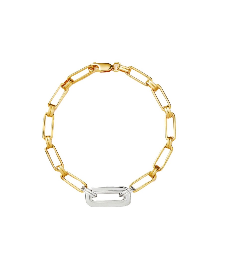 Jewellery Missoma | Mixed Metal Chain Bracelet In Gold And Silver