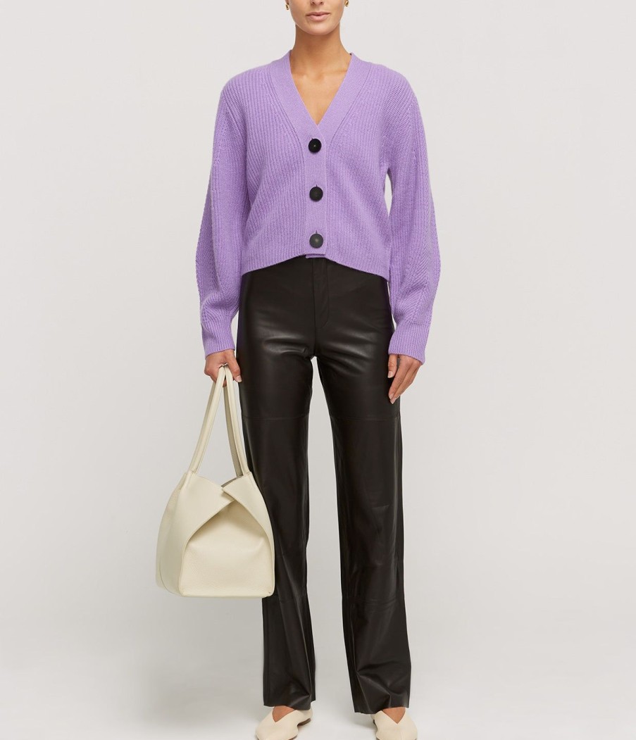 Clothing Lisa Yang | Minna Cashmere Cardigan In Lavender