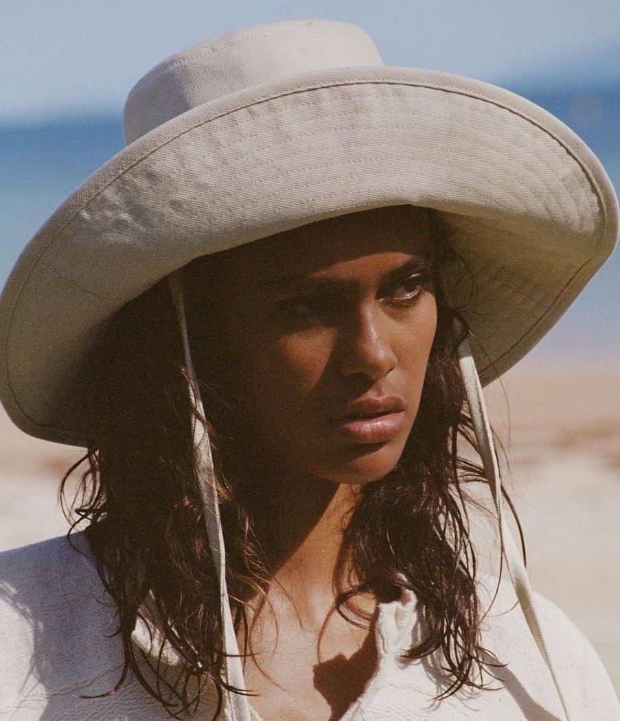 Accessories Lack of Color | Holiday Bucket Hat In Beige Canvas