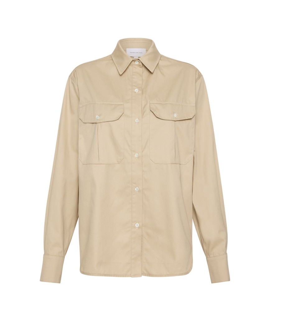 Clothing Friends with Frank | Cameron Cotton Shirt In Sand