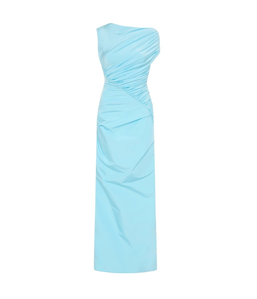 Clothing Paris Georgia | Kaya One Shoulder Dress In Iris Blue