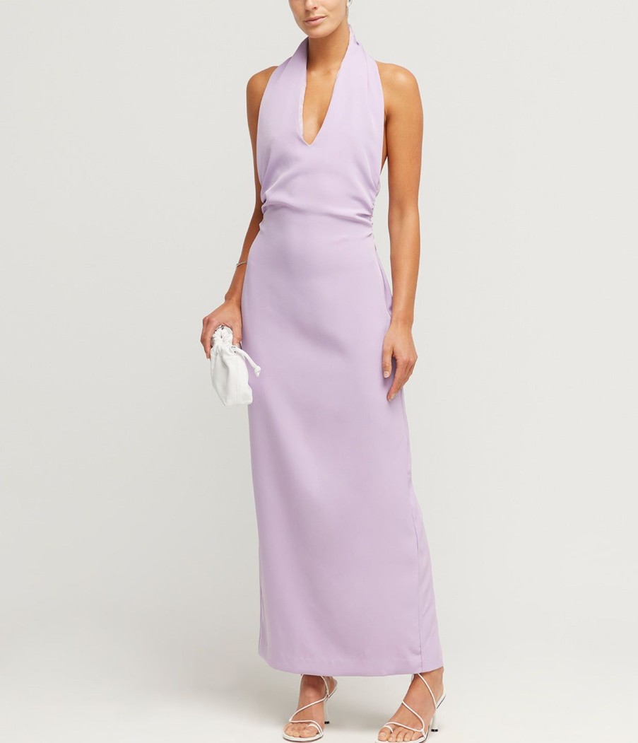 Clothing Wynn Hamlyn | Mia Halterneck Maxi Dress In Lavender