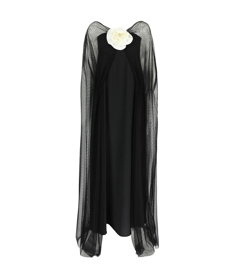 Clothing Bernadette | Delphine Sheer Maxi Dress In Black