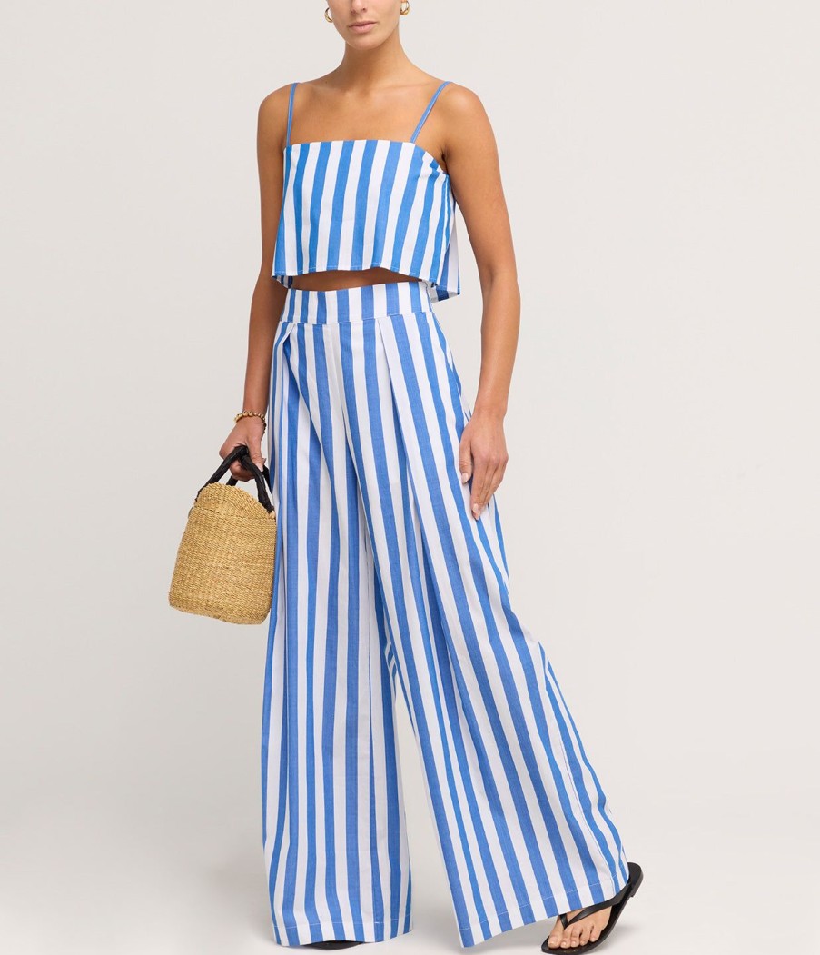 Clothing Bird and Knoll | Darcy Palazzo Pant In Aegean Stripe