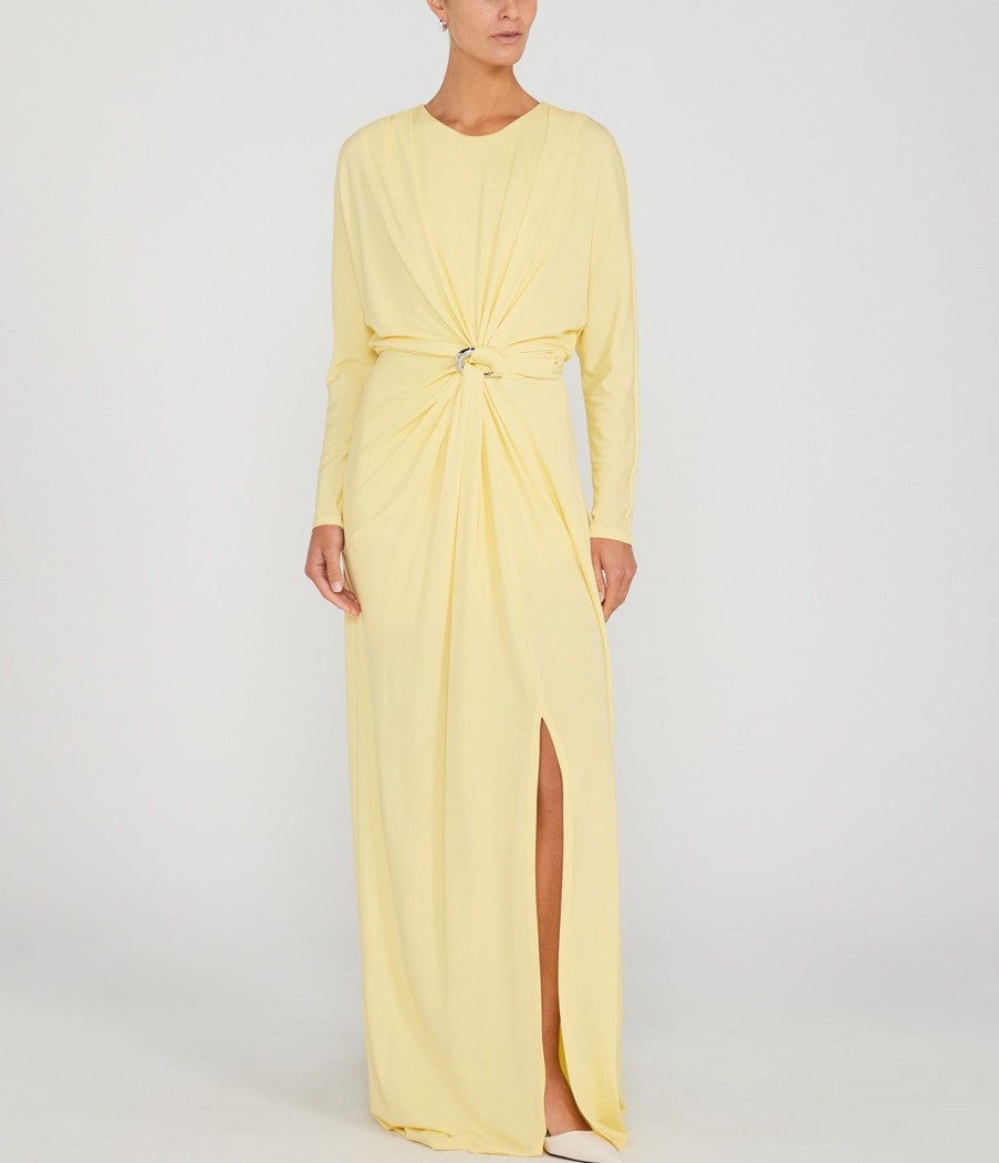 Clothing Simkhai | Maisie Long Sleeve Maxi Dress In Sulfur