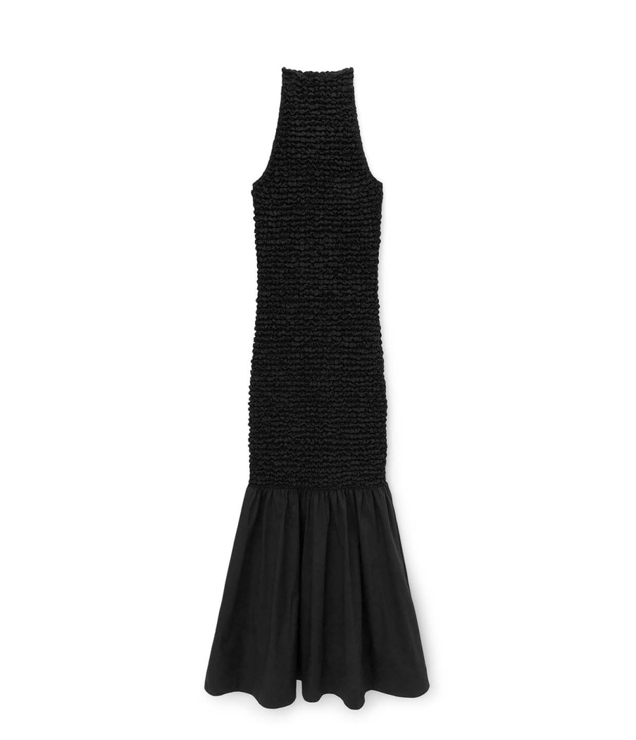 Clothing Staud | Kiera Halterneck Dress In Black