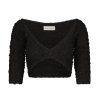 Clothing Mara Hoffman | Aja Popcorn Cropped Top In Black