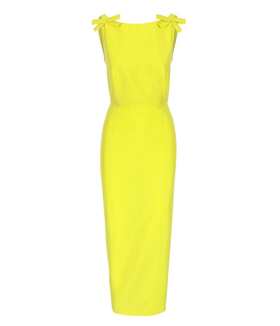 Clothing Bernadette | Kim Taffeta Midi Dress In Yellow