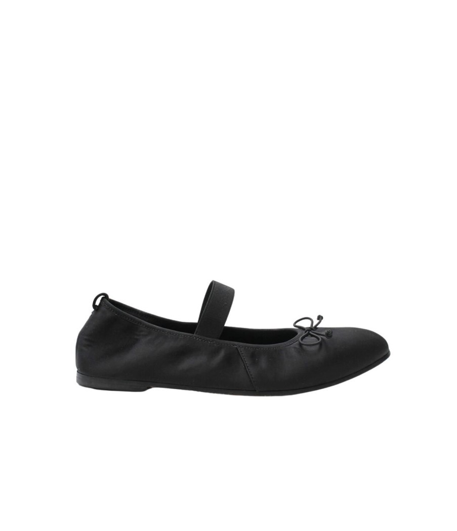 Shoes La Tribe | Ballet Flat In Black Satin