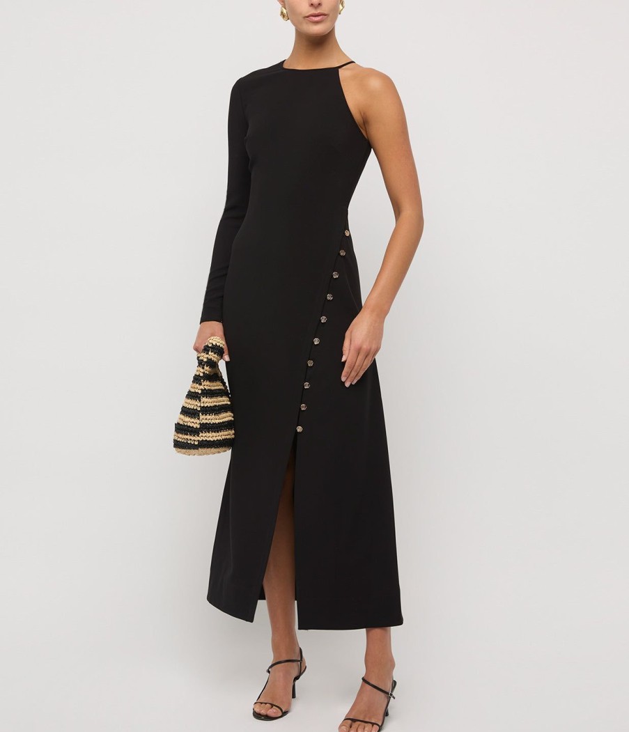 Clothing Staud | Zhuri One Shoulder Tunic Dress In Black