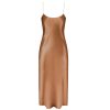 Clothing Refine | Carolyn Silk Maxi Slip Dress In Toffee