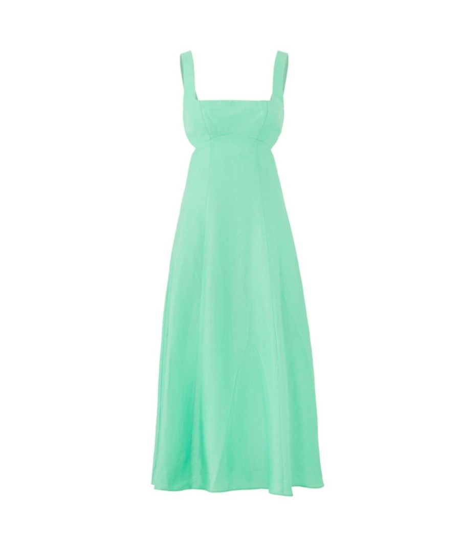 Clothing Acler | Pennant Midi Dress In Mantis Green