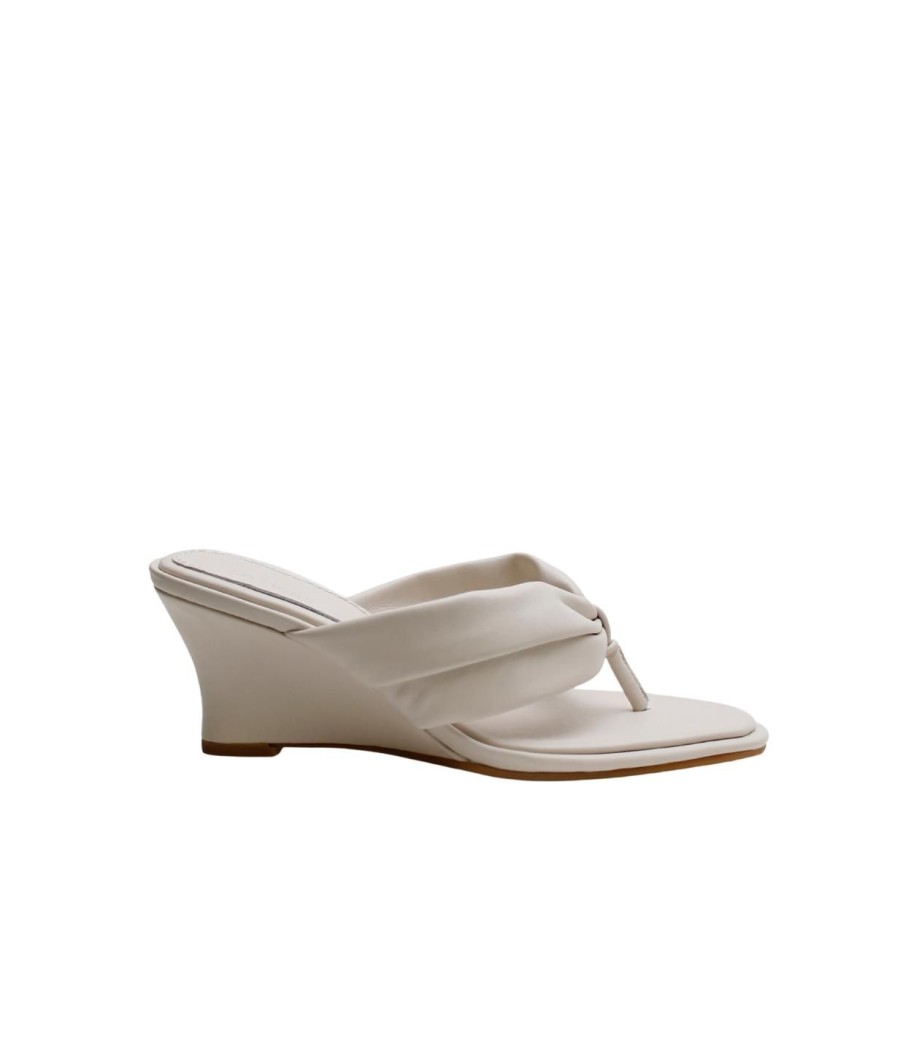 Shoes La Tribe | Wynn Thong Wedge In Milk