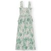 Clothing Ganni | Pleated Georgette Smock Dress In Egret