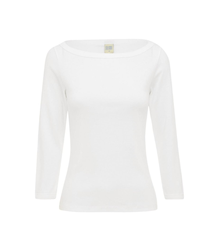 Clothing Flore Flore | Steffie Boatneck Tee In White