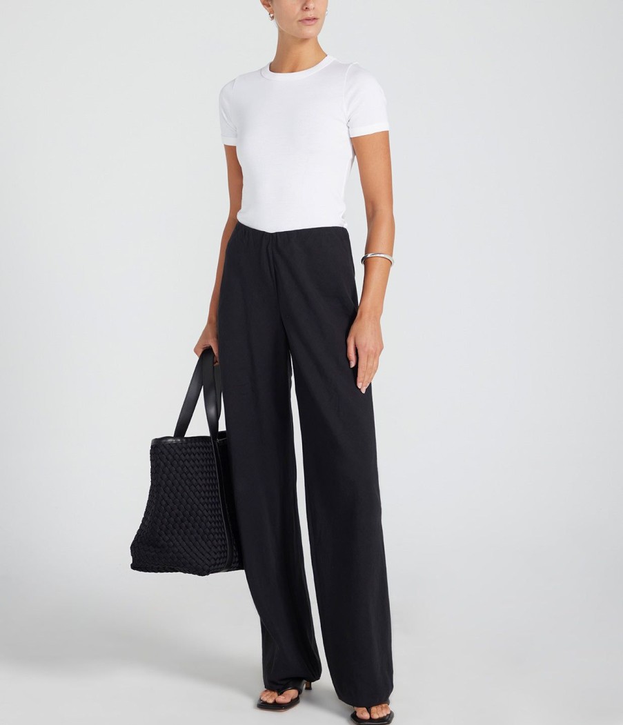 Clothing Vince | High Waist Cotton Bias Pant In Black