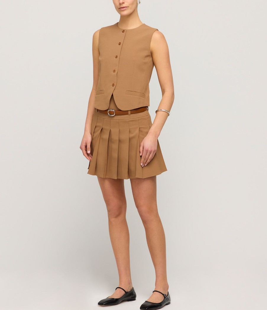 Clothing Beaufille | Devi Mini Skirt In Camel