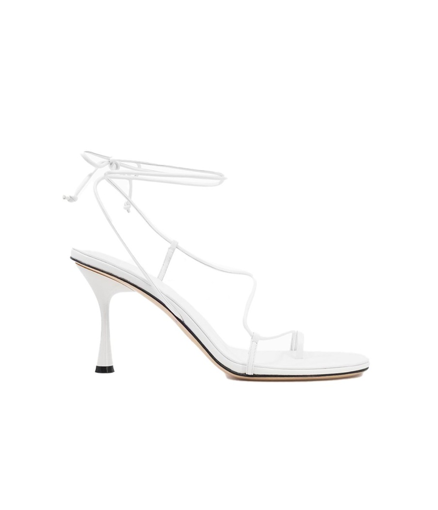 Shoes Studio Amelia | Emily Wrap Heel In White ~ Luxurytiskirt