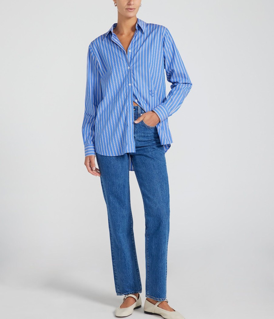 Clothing Yaitte | Buoy Shirt In Blue Stripe