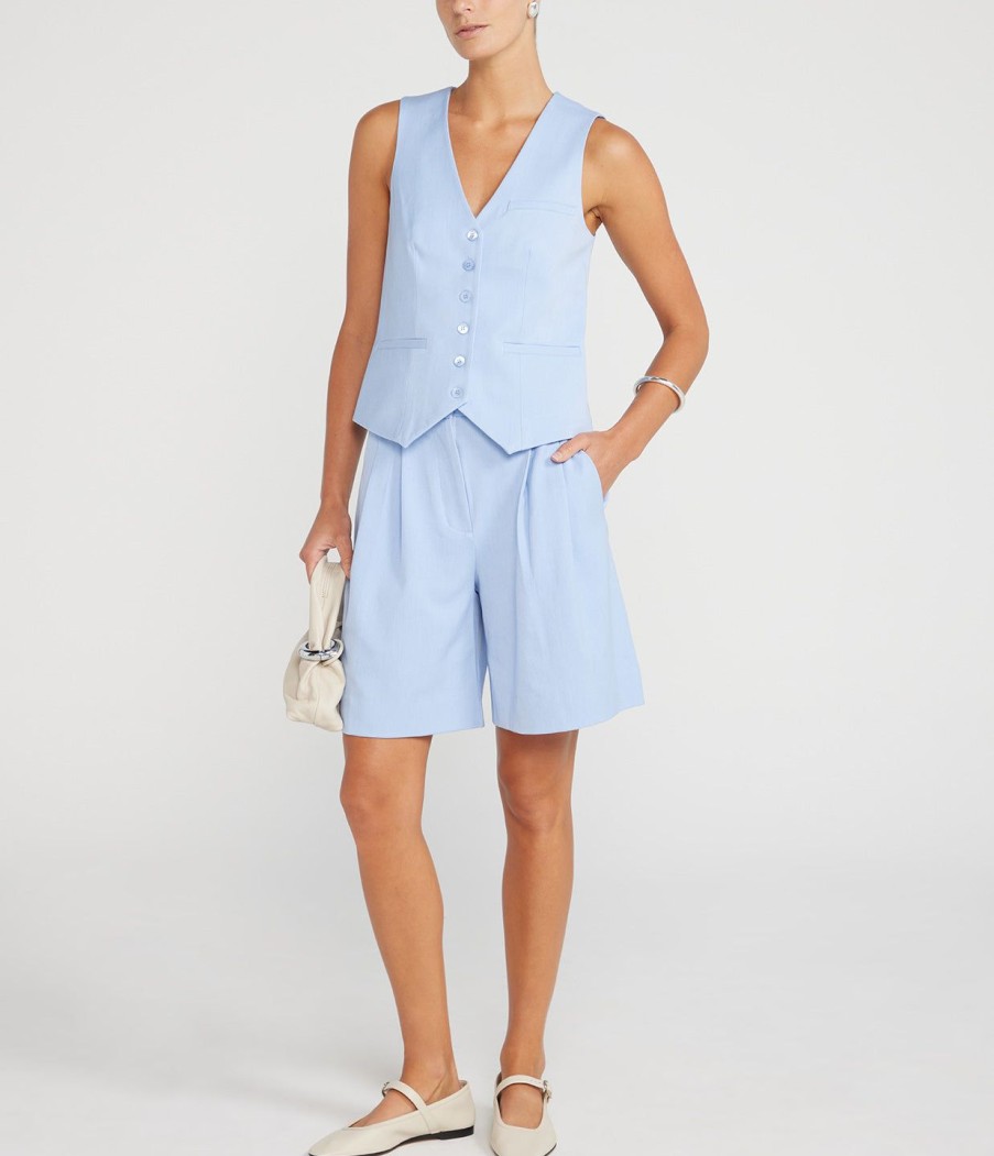 Clothing Staud | Luisa Long Short In Periwinkle