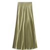 Clothing Vince | Satin Maxi Skirt In Artichoke