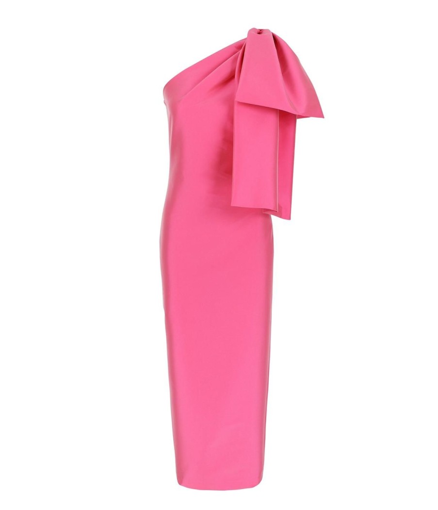 Clothing Bernadette | Josselin Taffeta One Shoulder Maxi Dress In Hot Pink