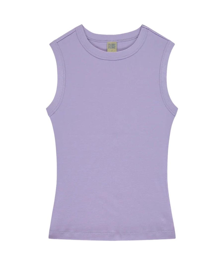 Clothing Flore Flore | Esme High Neck Tank In Lilac