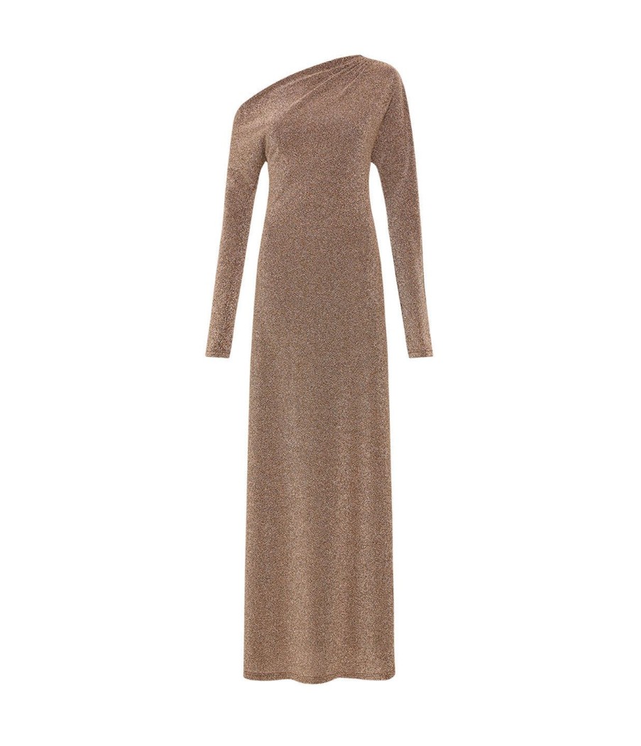 Clothing ESSE Studios | Ardus Twist Dress In Metallic Gold