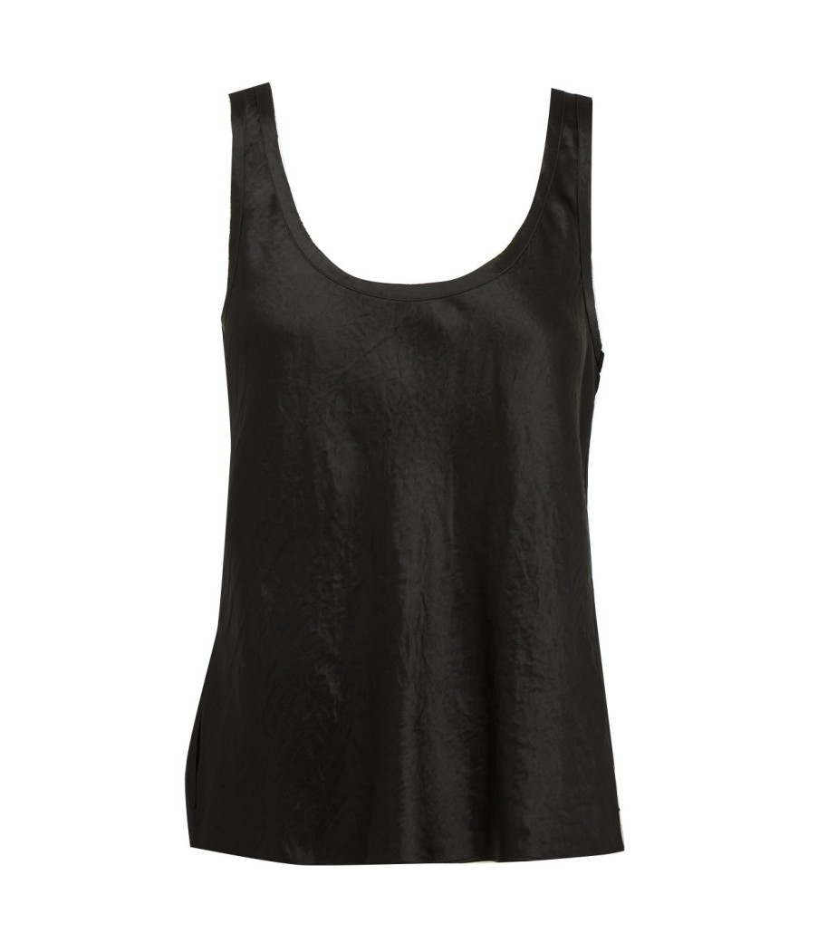 Clothing Vince | Raw Edge Tank In Black