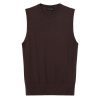 Clothing Lee Mathews | Cotton Cashmere Crew Neck Tank In Chocolate